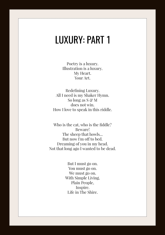 Luxury Part 1 framed