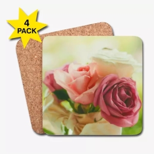 pink roses coasters